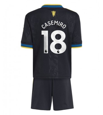 Manchester United Casemiro #18 Tredje Kläder Barn 2025-26 Kortärmad (+ Korta byxor)